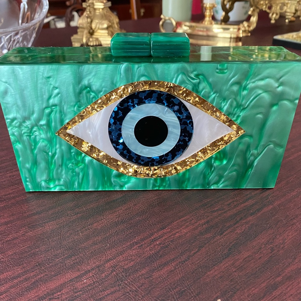 Acrylic Evil Eye Crossbody Bag and Clutch
